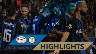 PSV 12 INTER  HIGHLIGHTS  Matchday 02  UEFA Champions League 201819 [upl. by Vitkun]