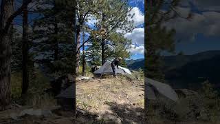 Pitching the Gossamer Gear Whisper Tent Timelapse  shorts [upl. by Andee]