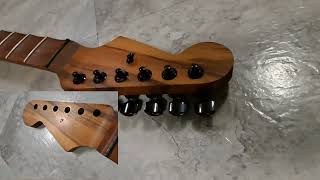 Warmoth Scalloped Strat Neck RightHanded Reverse Headstock [upl. by Lidda733]