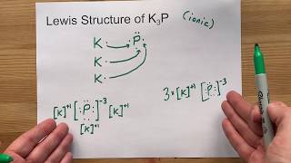 Draw the Lewis Structure of K3P potassium phosphide [upl. by Strohben]