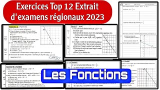 Exercices TOP 12 Régions  LES FONCTIONS AFFINES LINÉAIRE  Extraits des examens Régionaux 2023 [upl. by Michal]