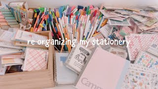 reorganizing some of my stationery  setting up my stationery cart [upl. by Varick]