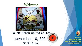 Service of worship at Sauble Beach UC at 930 am on Sunday November 10 2024 [upl. by Cirdes161]