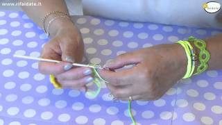 Tutorial bracciale con filo di cotone e catena fai da te [upl. by Dde]