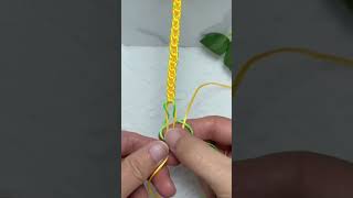 How to weave a youthful and pretty yellow bracelet diy diycrafts bracelets [upl. by Elyn610]