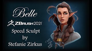 Belle  Zbrush Speed Sculpt [upl. by Hsetirp]