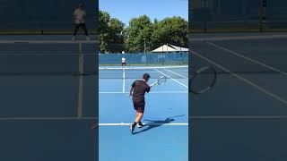 Tennis rally in Melbourne Australia on Australia Open like blue courts tennis shorts [upl. by Finnigan]