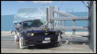 2013 Ford Mustang Pole Crash Test NHTSA [upl. by Bega684]