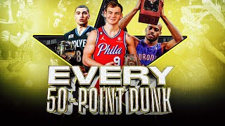 Every 50Point Dunk In NBA Dunk Contest History 19842023 [upl. by Auof]