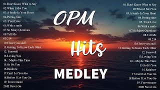 OPM MEDLEY  Lyrics  BEST OLD SONGS l Non Stop OPM Love Songs Sweet Memories 80s 90s [upl. by Euqenimod154]