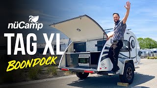 Tiny Tear Drop Camper  2022 NuCamp TAG XL Boondock Tour [upl. by Gupta]