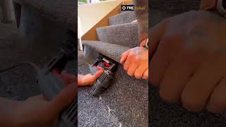 How To Install A Carpet On A Bottom Curve Step  reels shorts diy [upl. by Aneekahs]