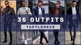 35 Turtleneck Sweater Outfit Ideas for Men  Winter 2023 [upl. by Aisset464]