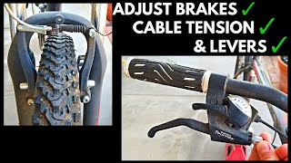 Adjust Bike V Brakes Levers amp Cable Tension Jonny DIY [upl. by Yorztif]