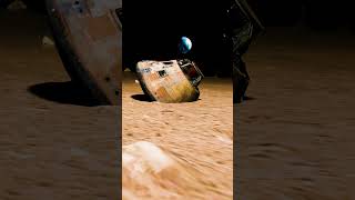 Crash space ship on Mars with view from Earth space planet universe [upl. by Odnumde]