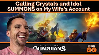 Guild of Guardians Wifes Account Summons Calling Crystals and Idols [upl. by Coumas692]