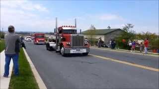 2014 Make A Wish Truck Convoy Gettysburg PA [upl. by Killy347]