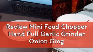 Review Mini Food Chopper Hand Pull Garlic Grinder Onion Ginger Masher Shredder Vegetable [upl. by At]