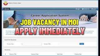 Qatar Government Job Vacancy  Apply Immediately [upl. by Wadlinger]