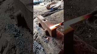 Half round Axe forging process  short video [upl. by Nedah160]