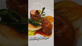 Soy braised chicken plating design cooking plating [upl. by Ahsitahs]