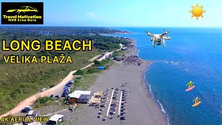 VELIKA PLAŽA prema ADI iz vazduha u Septembru  LONG BEACH 4K Aerial View MNE Crna Gora 2023 [upl. by Eiresed]