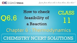 Thermodynamics Q66 Chapter 6 Class 11 CHEMISTRY NCERT Solutions [upl. by Eduino]