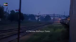 Early Morning  2 DN Khyber mail Express leaving wazirabad junction Railway Station  ZCU 20 6419 [upl. by Kiraa]