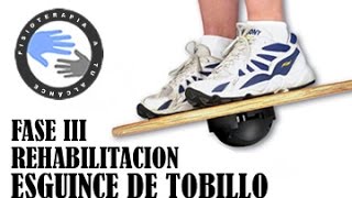 Esguince de tobillo ejercicios y rehabilitacion fase 3 [upl. by Alaecim]