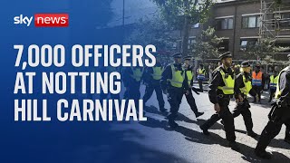 Notting Hill Carnival 7000 officers stationed at parade [upl. by Xonel]