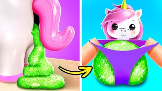 Quy atil à lintérieur dune Licorne  🦄 Idées DIY insolites et gadgets antistress gratuits [upl. by Nohcim399]