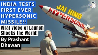 INDIA TESTS FIRST EVER HYPERSONIC MISSILE Viral Video of Launch Shocks the World [upl. by Anizor824]