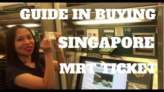 Guide in Buying Singapore MRT Ticket  Single Entry [upl. by Sloatman168]