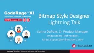 Bitmap Style Designer with Sarina DuPont  CodeRageXI [upl. by Eecyac307]