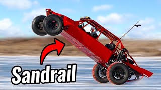 Sandrail Wheelies on Ice with Studded Tires [upl. by Aretina]