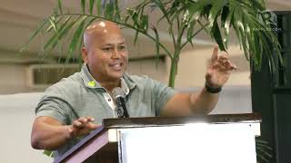 Senator Bato Dela Rosa faces the media after filing COC for reelection [upl. by Caldera208]