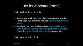 Visual F Einführung Teil 02  Literals let Bindings Language constructs [upl. by Nahtnamas802]