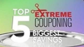 Top Five Biggest Coupon Savings  Extreme Couponing [upl. by Nyrhtac]