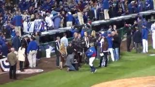 Wrigley Crowd Sings quotGO CUBS GOquot  Game 2 Of 2016 NLDS [upl. by Ahsieyn280]