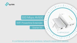 TPLink  300 Mbps AV600 Wi Fi Powerline Extender Starter Kit  TL WPA4220KIT [upl. by Arret117]