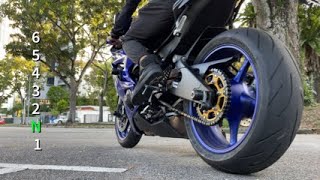 Shifting Gears On A Motorcycle CloseUp View [upl. by Danzig]