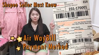 AIR WAYBILL SHOPEE 2022  TRACKING NUMBER PAYMENT OPTION IN SHOPEE Shopee Seller must know [upl. by Slavin]