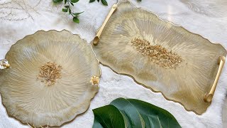 Gorgeous Gold Geode Resin Trays [upl. by Michigan735]