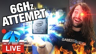 Live 6GHz Attempt on 9900KS  Overclocking with Liquid Nitrogen [upl. by Stilwell]