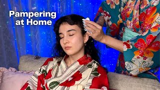 ASMR I got Scalp Comb Massage at Home in Japan Soft Spoken [upl. by Ayotahs589]