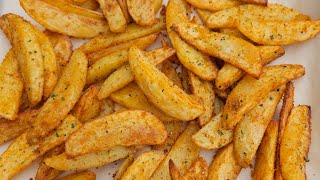 SEASONED BAKED POTATO WEDGES gloriously crispy [upl. by Pebrook133]