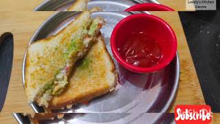 Veg Mayonnaise Sandwichon Tawa  Veg Mayo Sandwich  vegetable sandwich  Lunch Box Recipe [upl. by Boys]