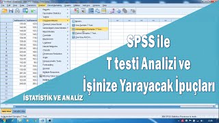 Spss ile T testi Bağımsız Örneklemler için ve hipotez analizleri [upl. by Shelba]