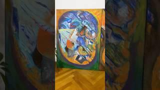 BLUE ORANGE VIOLET Painting process art painting abstract art ract [upl. by Hoang]