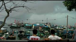 Cheung Chau in Hong Kong on stormy May day [upl. by Lalittah]